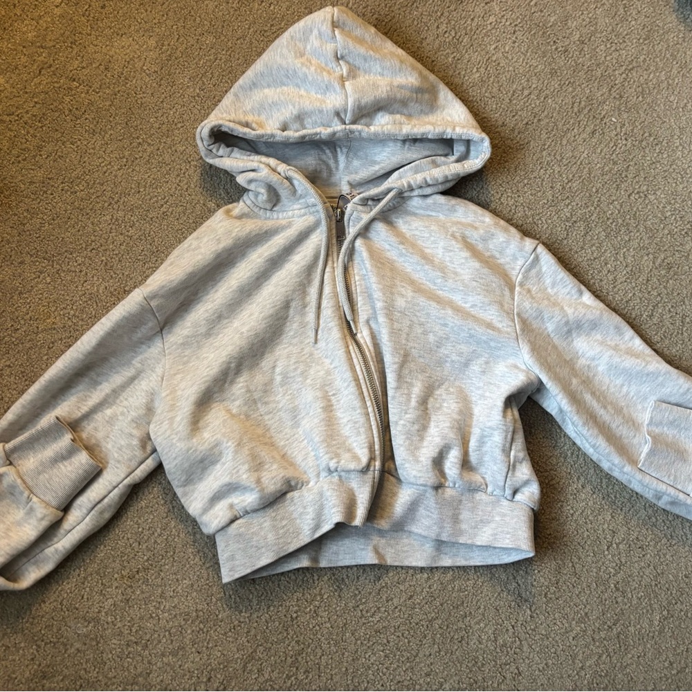 Gray Cropped Jacket